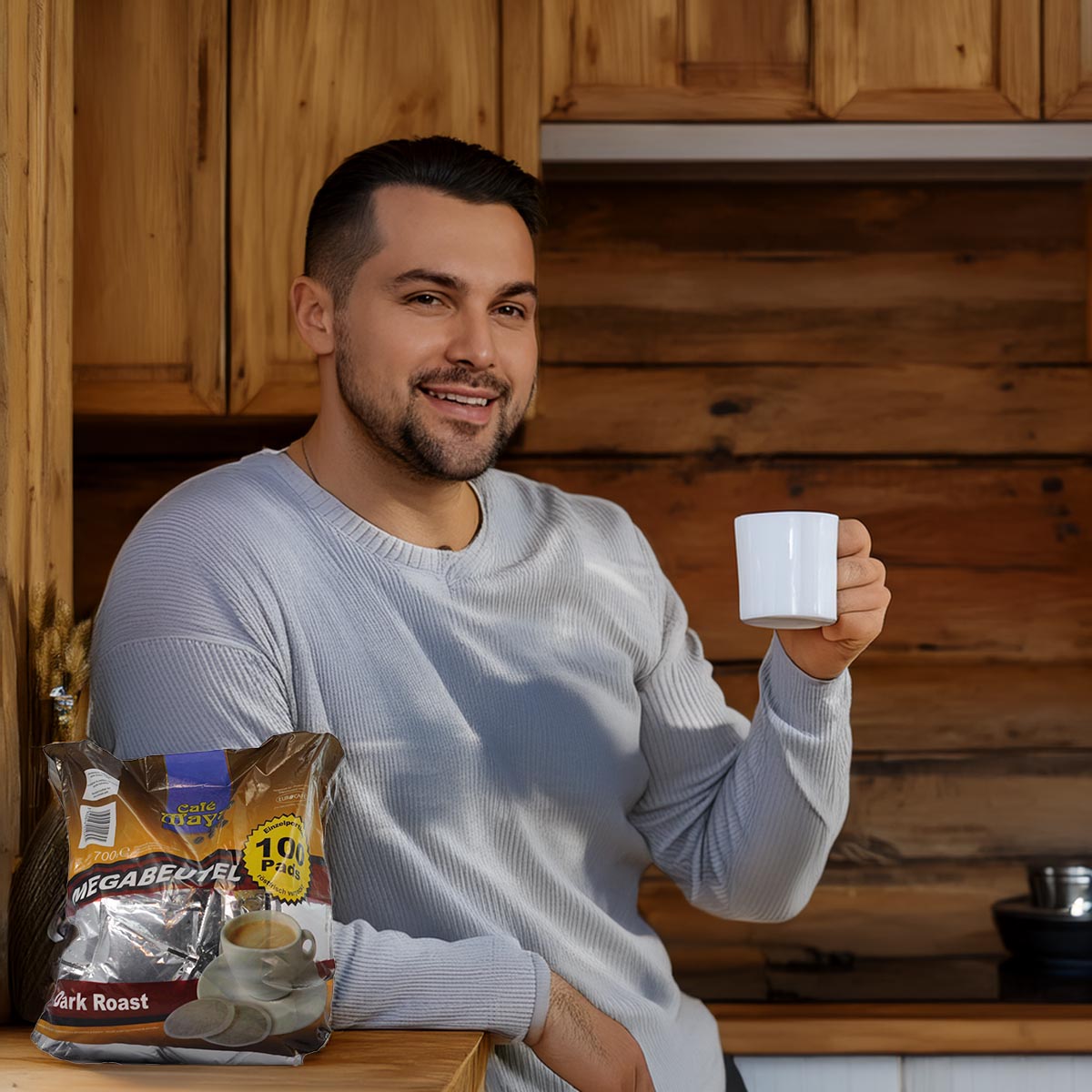 Eurocafe Grandioso Café Dark Roast - 100 Kaffeepads im Megapack, einzeln versiegelt