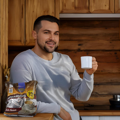 Eurocafe Grandioso Café Dark Roast - 100 Kaffeepads im Megapack, einzeln versiegelt