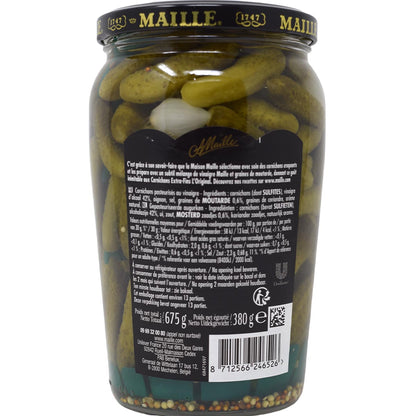 Maille Mini Gurken Cornichons Extra Fein – Französische Delikatesse, 675g Genuss!