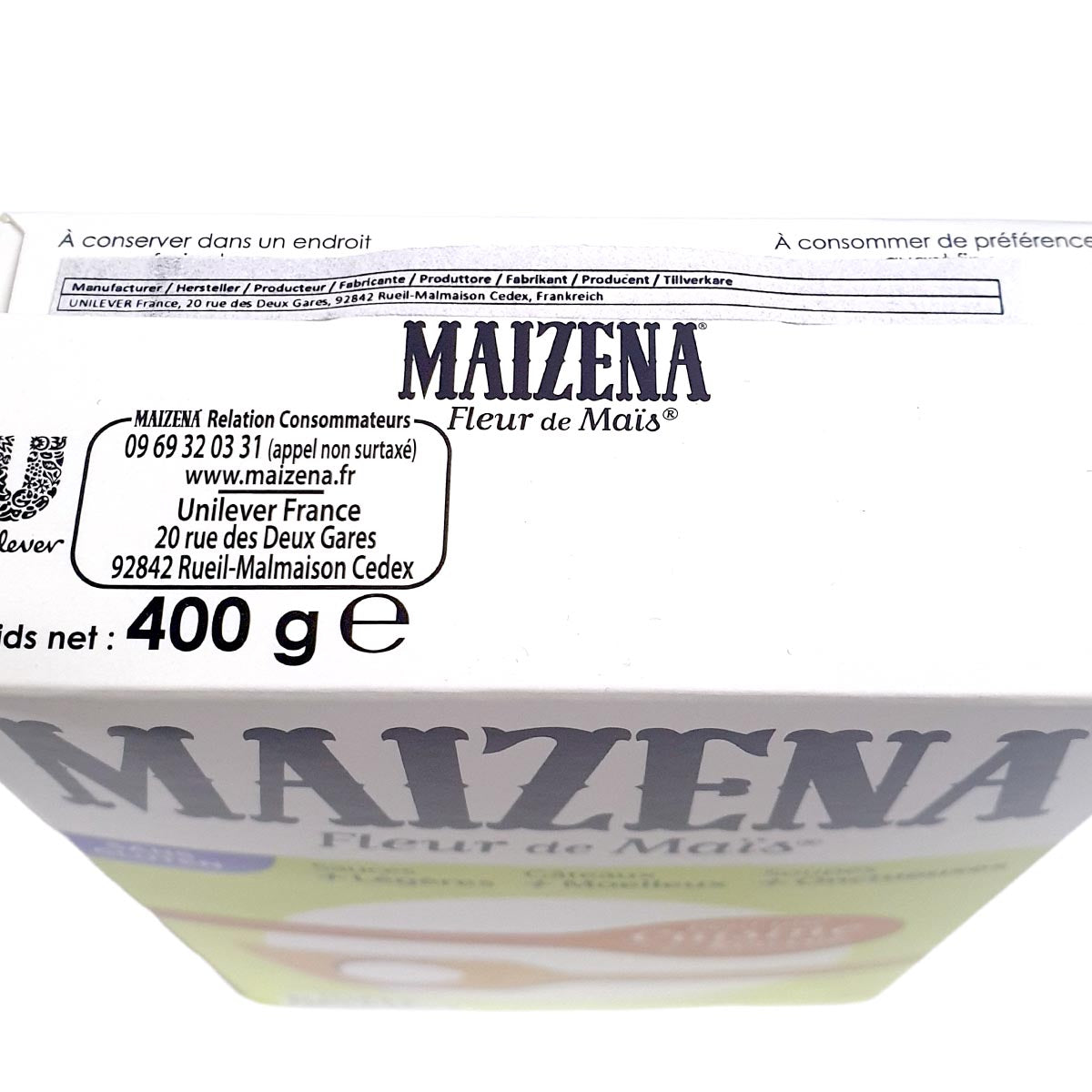 MAIZENA Fleur de Mais Glutenfrei, 400g - Reine Maisstärke zum Binden und Backen