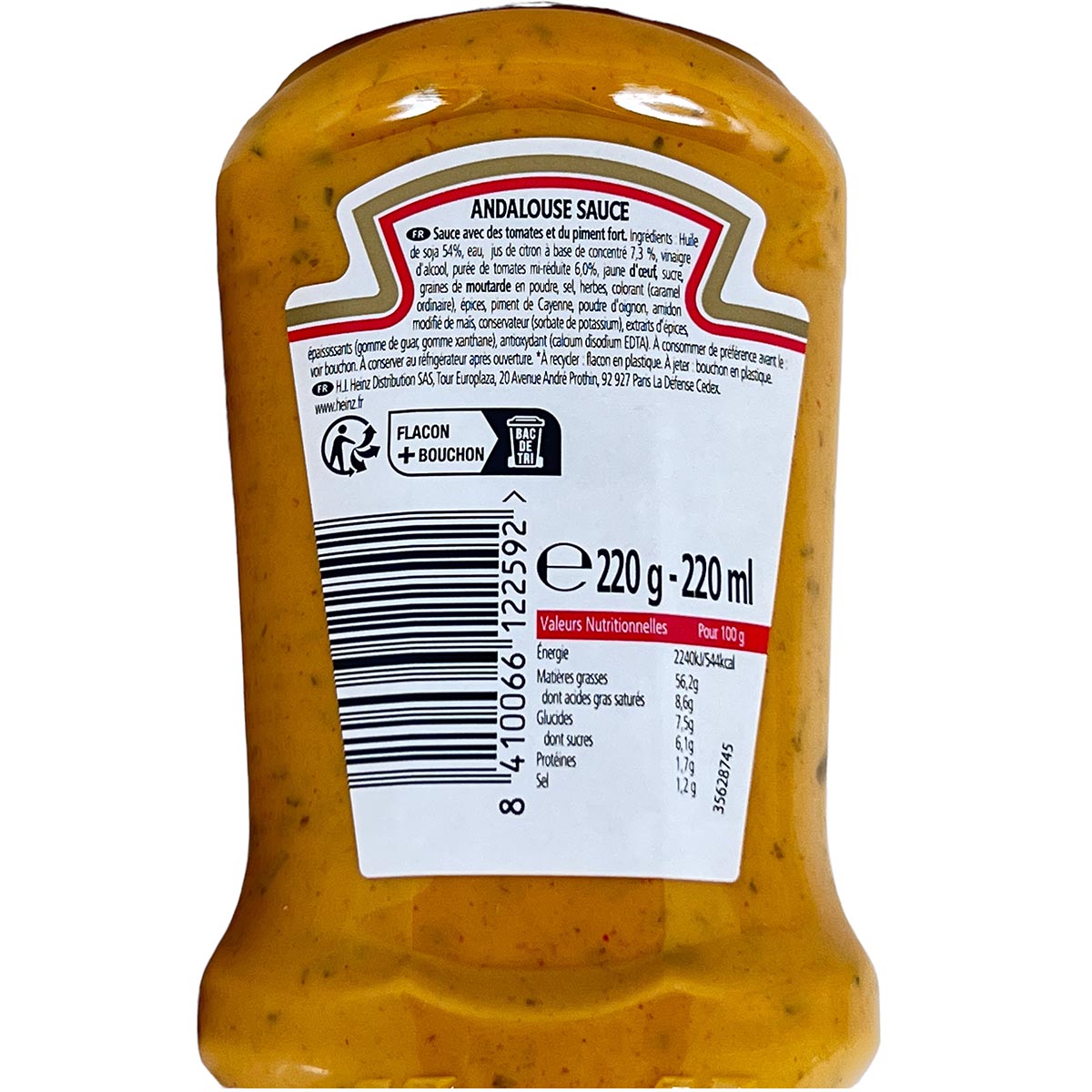 Heinz Andalouse Sauce: Köstliche Kombination aus Tomate und Senf, 220g