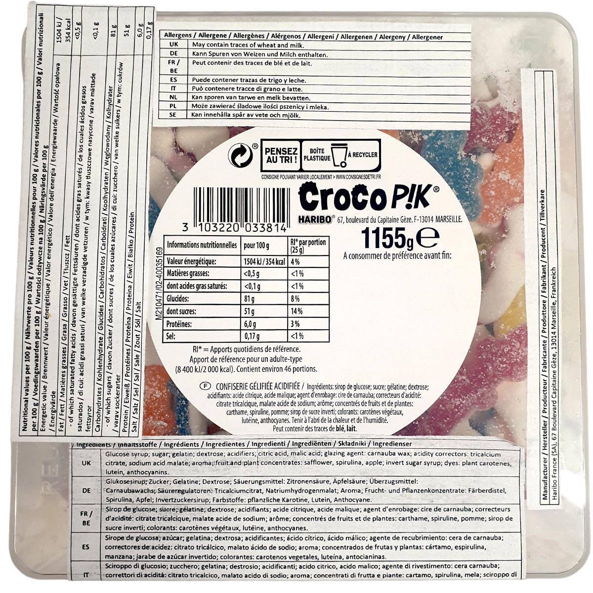 Haribo Croco PIK - 210 saure Krokodile aus Frankreich: Fruchtig und Erfrischend!