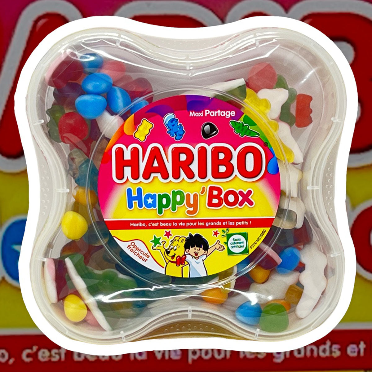 Haribo Happy Box: Bunte Vielfalt aus Frankreich - 600 Gramm süßer Genuss