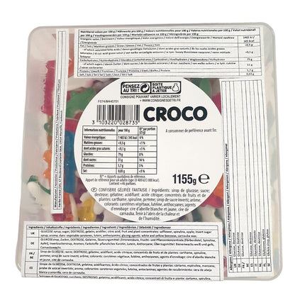 Haribo Croco Krokodile: Bunte Gummibonbons, 1155 g Dose aus Frankreich