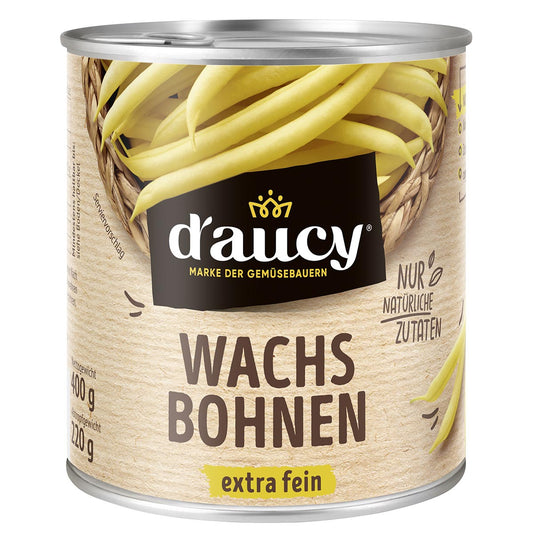 d'aucy Wachsbohnen extra fein (400g) – Mild & zart für Salat & Auflauf