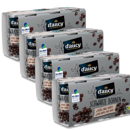 d'aucy Schwarze Bohnen - ohne Salz & Zuckerzusatz, ohne Konservierungsstoffe 3 x 110 Gr.