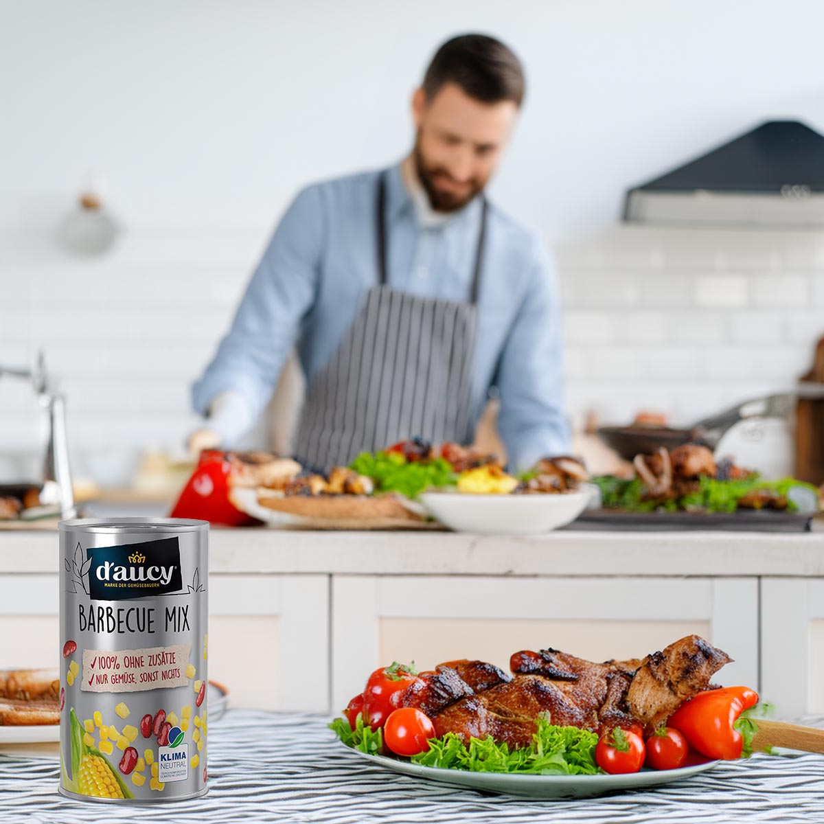 d'aucy Barbecue Mix 100% ohne Salz und Zuckerzusatz,    285g Dose