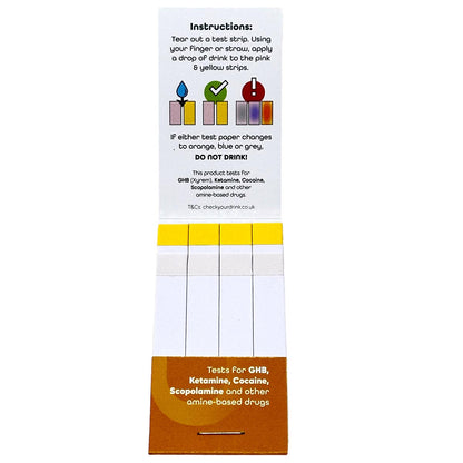 CYD® Teststreifen – 8er Pack für den schnellen Nachweis von K.O.-Tropfen in Getränken