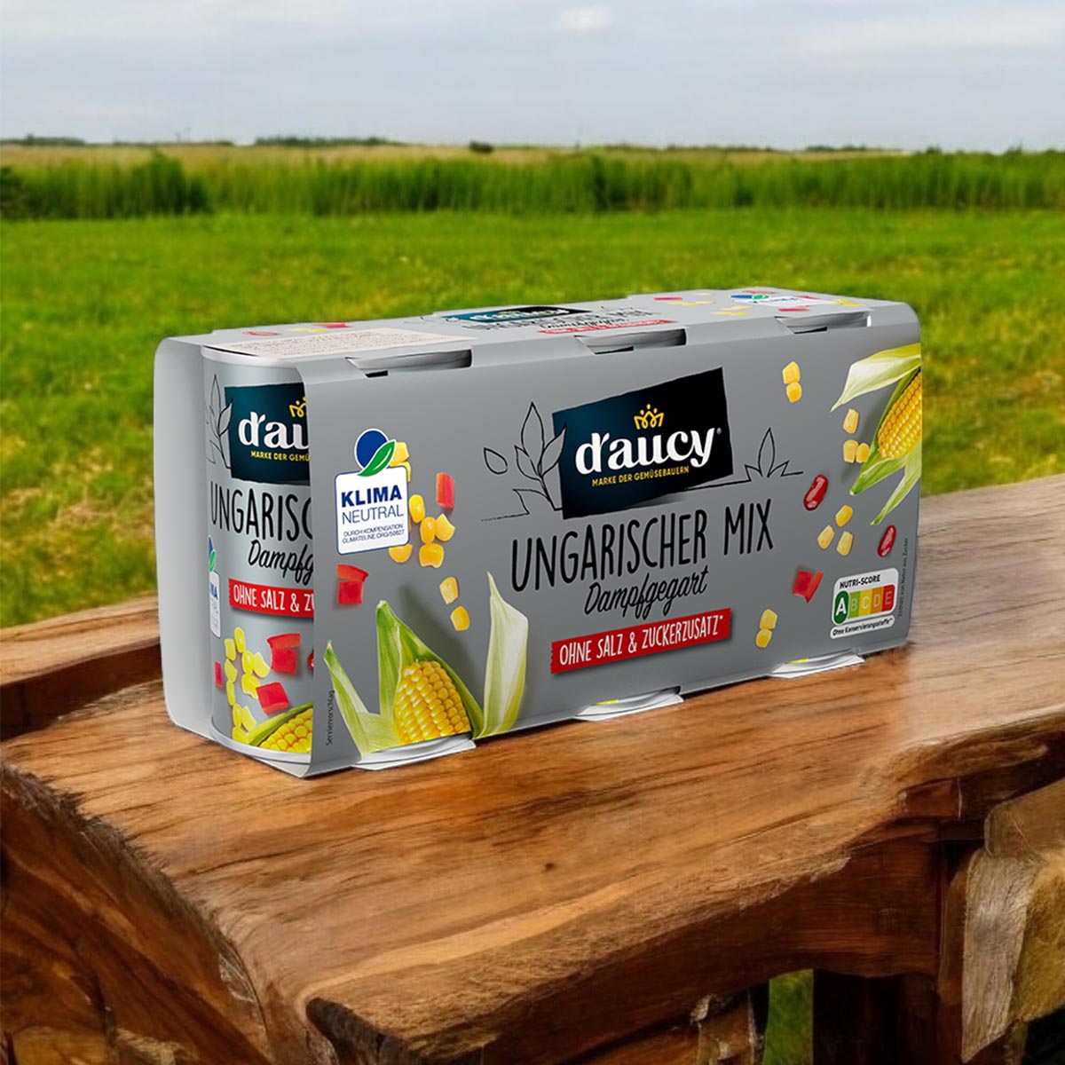 d'aucy Ungarischer Mix, 3x110g Dosen, ohne Salz & Zucker, ohne Konservierungsstoffe