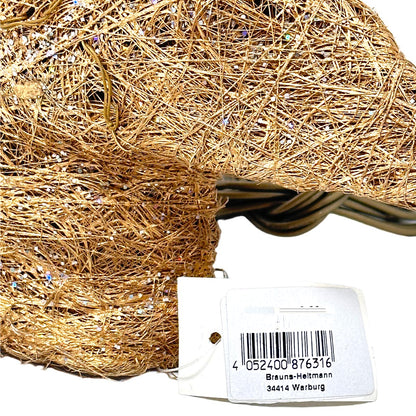 Sisal Tannenbaum / Christbaum mit 10tlg. Beleuchtung, gold, ca. 30cm,