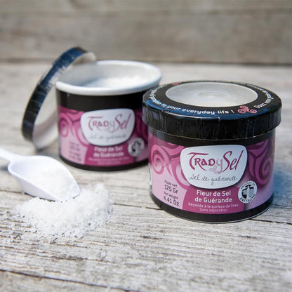 TRAD Y SEL Fleur de Sel aus Guérande - Feines Meersalz, 125 Gramm