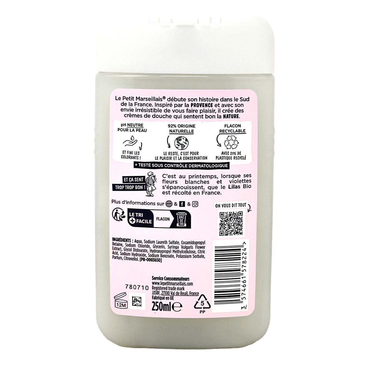 Le Petit Marseillais Lilas - Duschgel mit Flieder 250 ml aus Frankreich