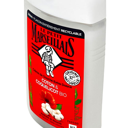 Le Petit Marseillais Duschgel mit Baumwollmilch und Mohn 250 ml aus Frankreich