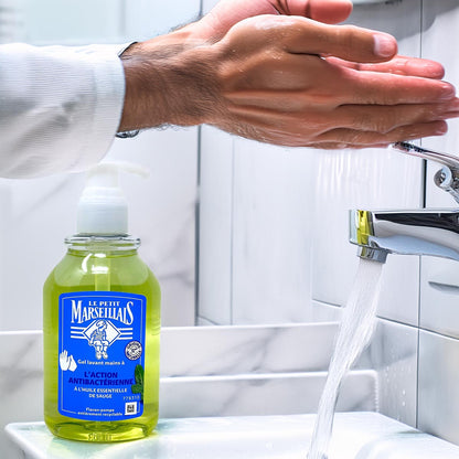 Le Petit Marseillais Flüssigseife antibakteriell 300ml + 2x250ml Nachfüllpack – Sanfte Pflege