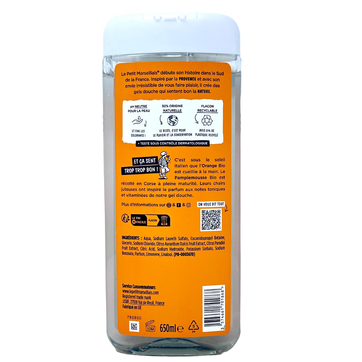 Le Petit Marseillais Duschgel und Badezusatz mit Orangen und Grapefruit 650ml