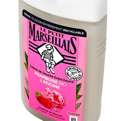 Le Petit Marseillais Duschgel mit Himbeere und Pfingstrose 250 ml aus Frankreich