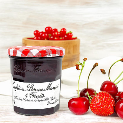 Bonne Maman 4 Frucht Konfitüre: Fruchtige Vielfalt aus Frankreich! 370g
