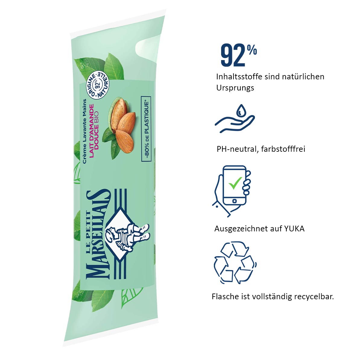 Le Petit Marseillais Flüssigseife mit Mandelmilch 250 ml Nachfüllpack