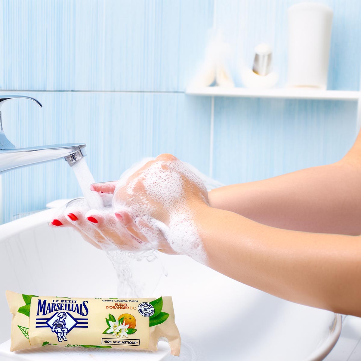 Le Petit Marseillais Orangenblüten Schaumgel 2x250ml Nachfüllpack - Sanfte Pflege