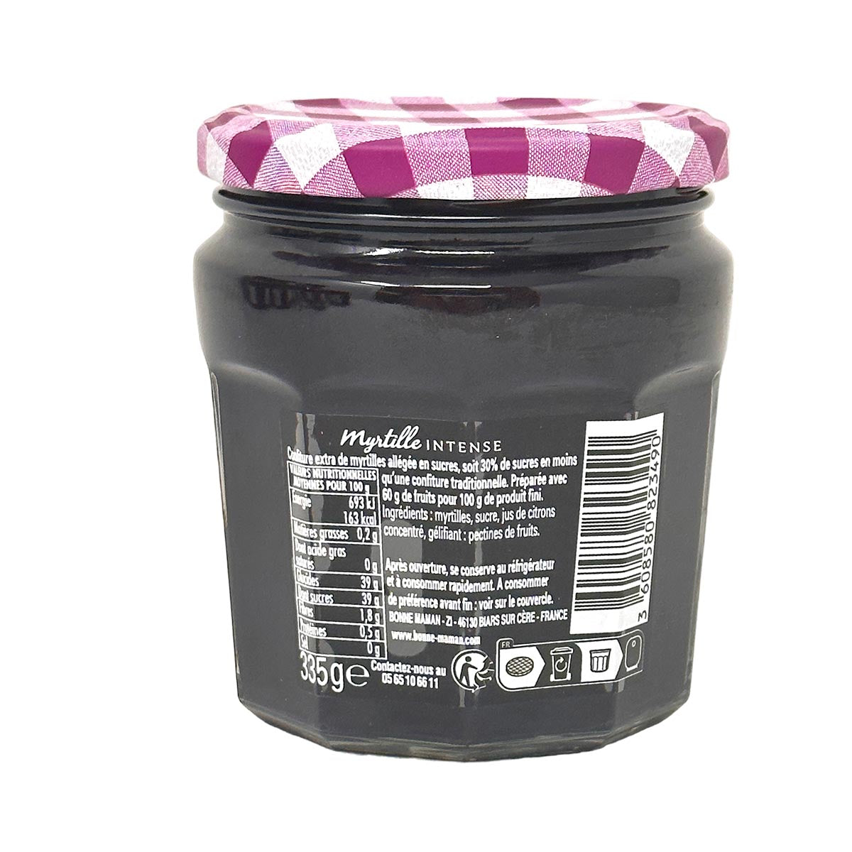 Bonne Maman Heidelbeere  Entdecke den Geschmack Frankreichs - Fruitée Intense 335g