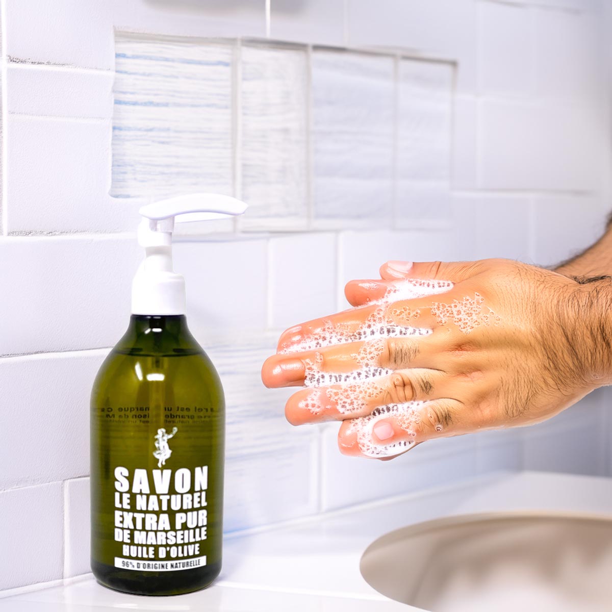 Savon Le Naturel Extra Pur Flüssigseife mit Olivenöl 500ml – Sanfte Pflege & Duft