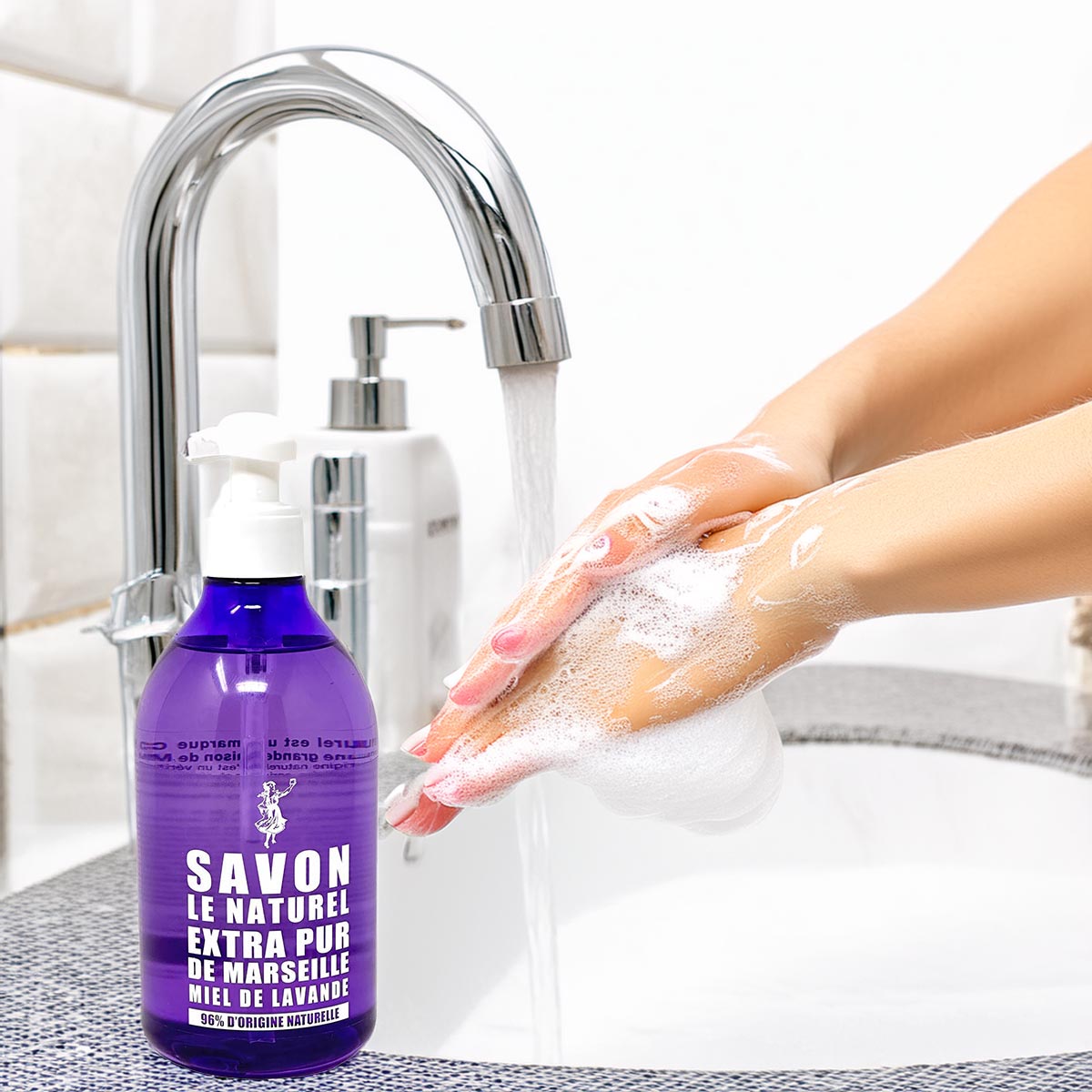 Savon Le Naturel Extra Pur de Marseille Fleur Miel de Lavande 500ml Lavendelhonig