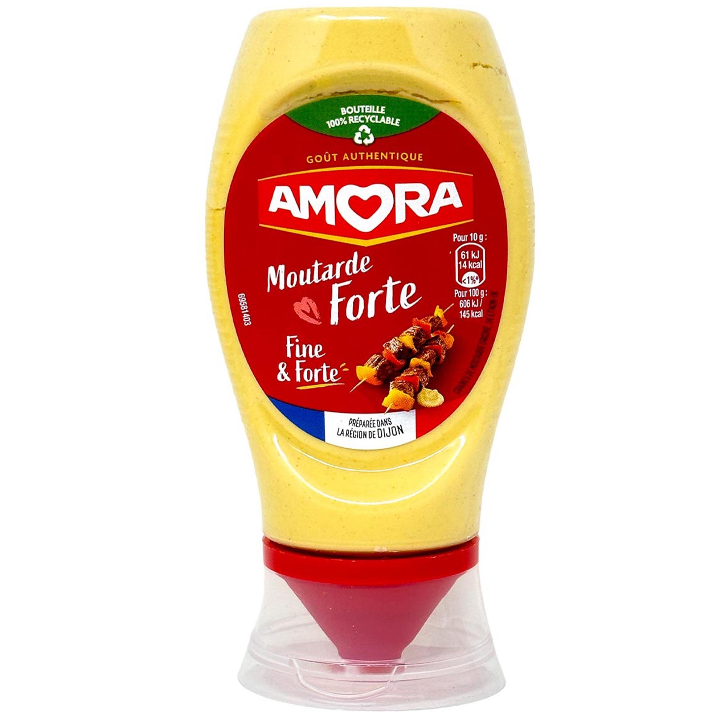Amora Senf Fine et Forte 265g – Intensiver Geschmack, ideal für jede Mahlzeit