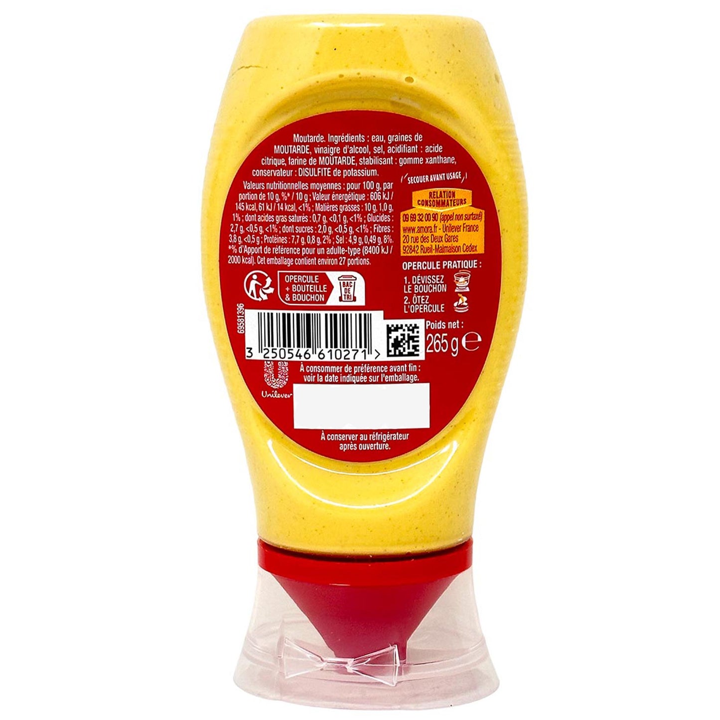 Amora Senf Fine et Forte 265g – Intensiver Geschmack, ideal für jede Mahlzeit