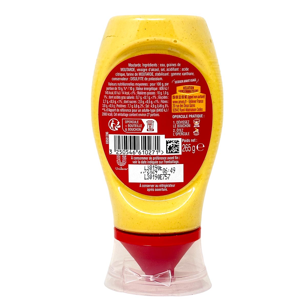 Amora Senf Fine et Forte 265g – Intensiver Geschmack, ideal für jede Mahlzeit