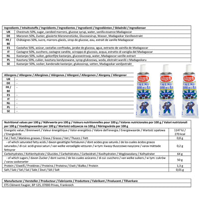Clement Faugier Die originale Maronencreme aus der Tube 3 x 220 Gramm