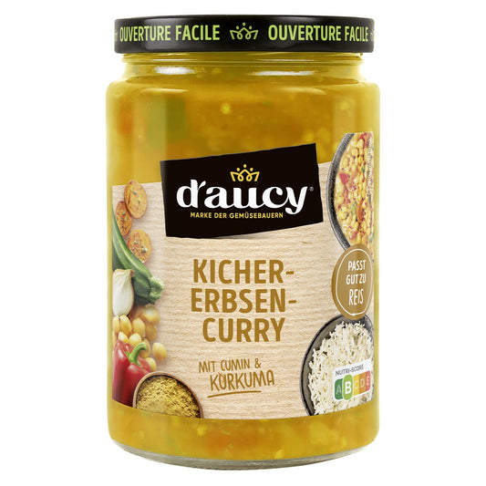 d'aucy Kichererbsen-Curry: Cremiges Gemüsegericht 380g