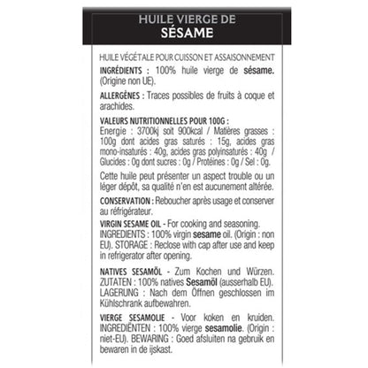GUÉNARD 100% natives Sesamöl - Intensiver Geschmack für Ihre Gerichte - 500 ml