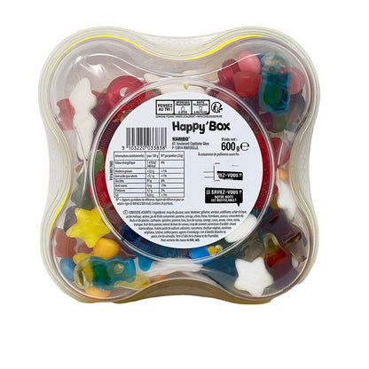 Haribo Happy Box: Bunte Vielfalt aus Frankreich - 600 Gramm süßer Genuss