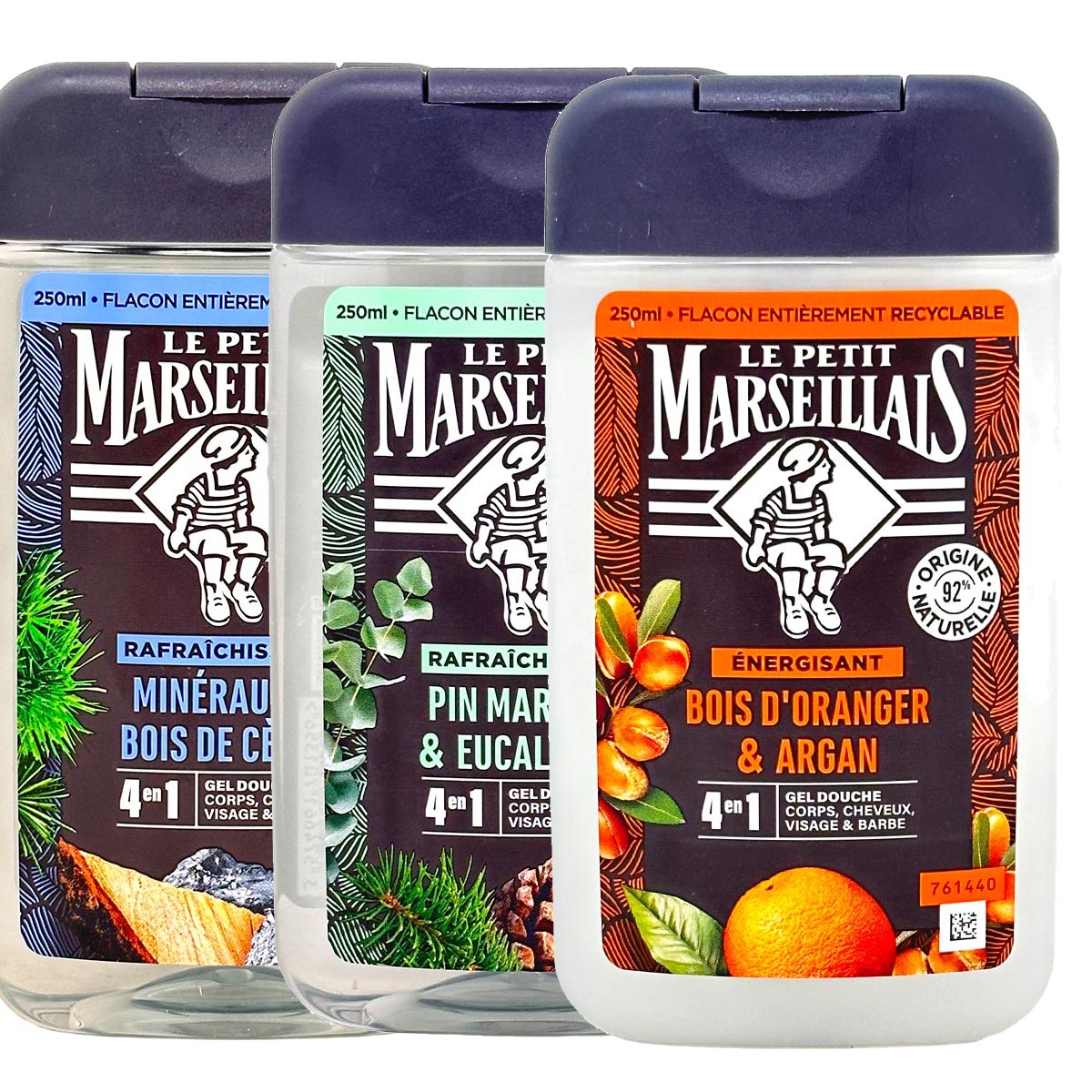 Le Petit Marseillais Duschgel 3er Set "Herb" -  3 verschiedene Duschgels herb