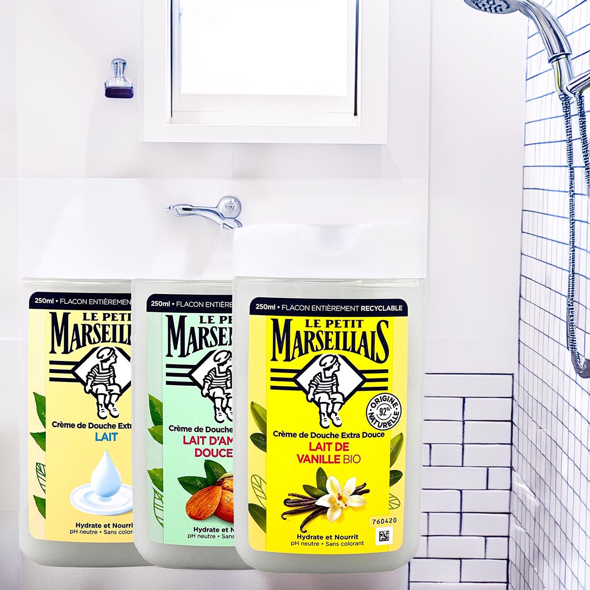 Le Petit Marseillais Duschgel Set ‘Lieblich’: Vanille, Milch, Mandel - 3er Pack