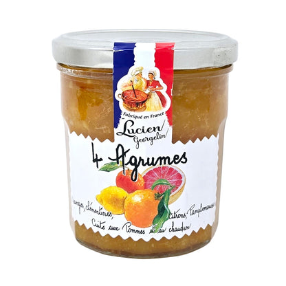 Lucien Georgelin Quatre Agrumes Fruchtaufstrich mit Apfel, 320g – Fruchtiger Genuss