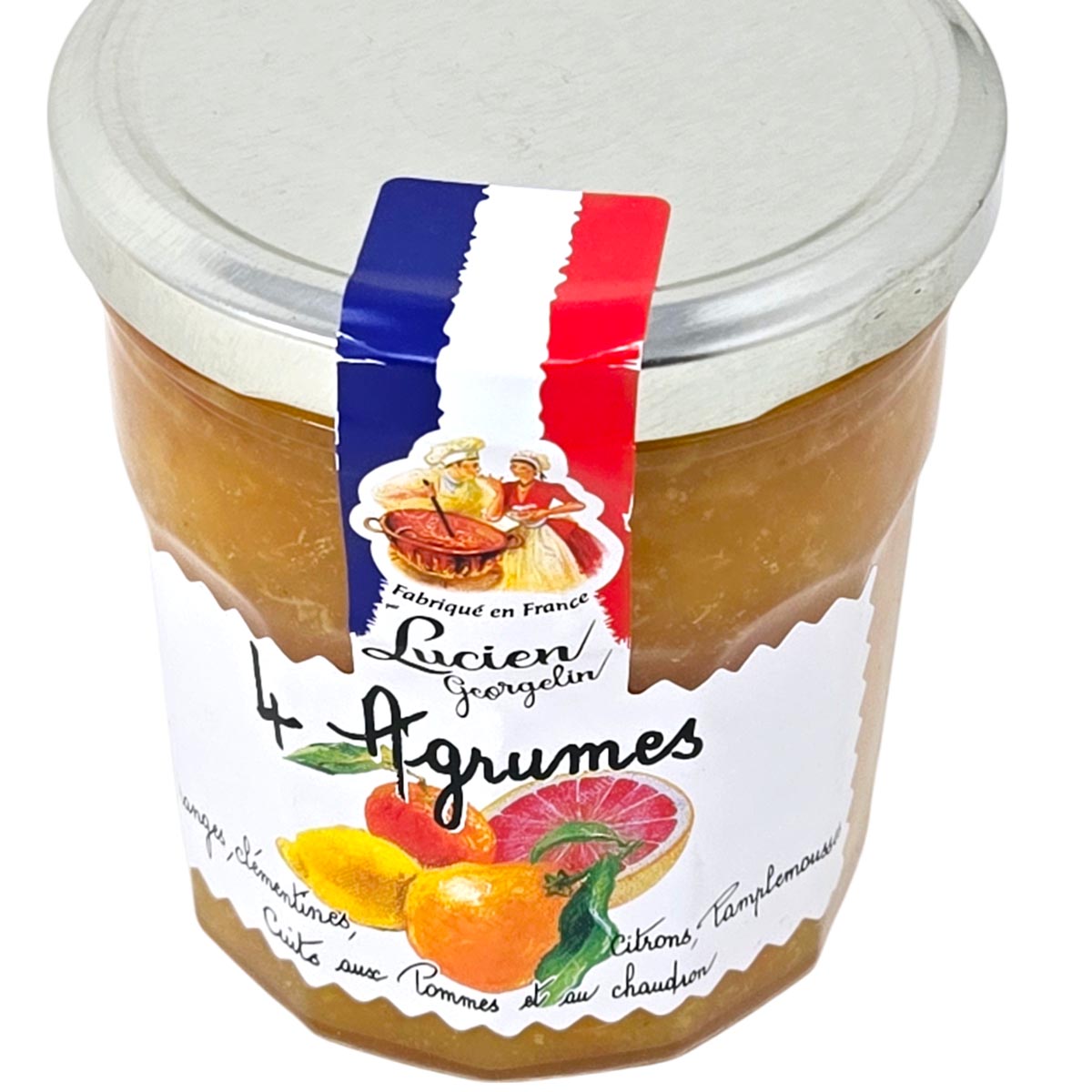 Lucien Georgelin Quatre Agrumes Fruchtaufstrich mit Apfel, 320g – Fruchtiger Genuss