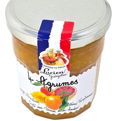 Lucien Georgelin Quatre Agrumes Fruchtaufstrich mit Apfel, 320g – Fruchtiger Genuss