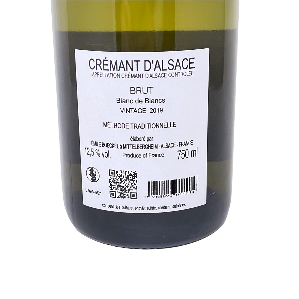 CRÉMANT Brut Blanc de Blancs, A.O.C. Alsace Emile Boeckel