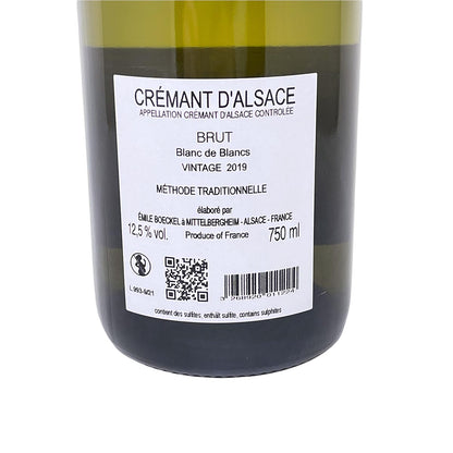 CRÉMANT Brut Blanc de Blancs, A.O.C. Alsace Emile Boeckel