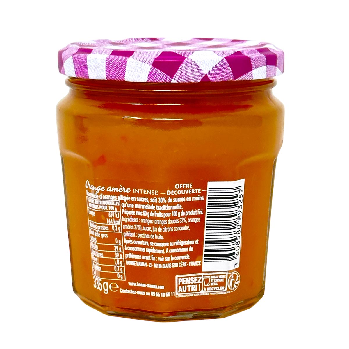 Bonne Maman Bitterorangen Marmelade / Confiture orange amère intense 335 Gramm