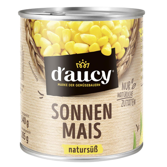 d'aucy Sonnenmais–Natürliche Frische, sonnengereift und super saftig, 340 g Dose