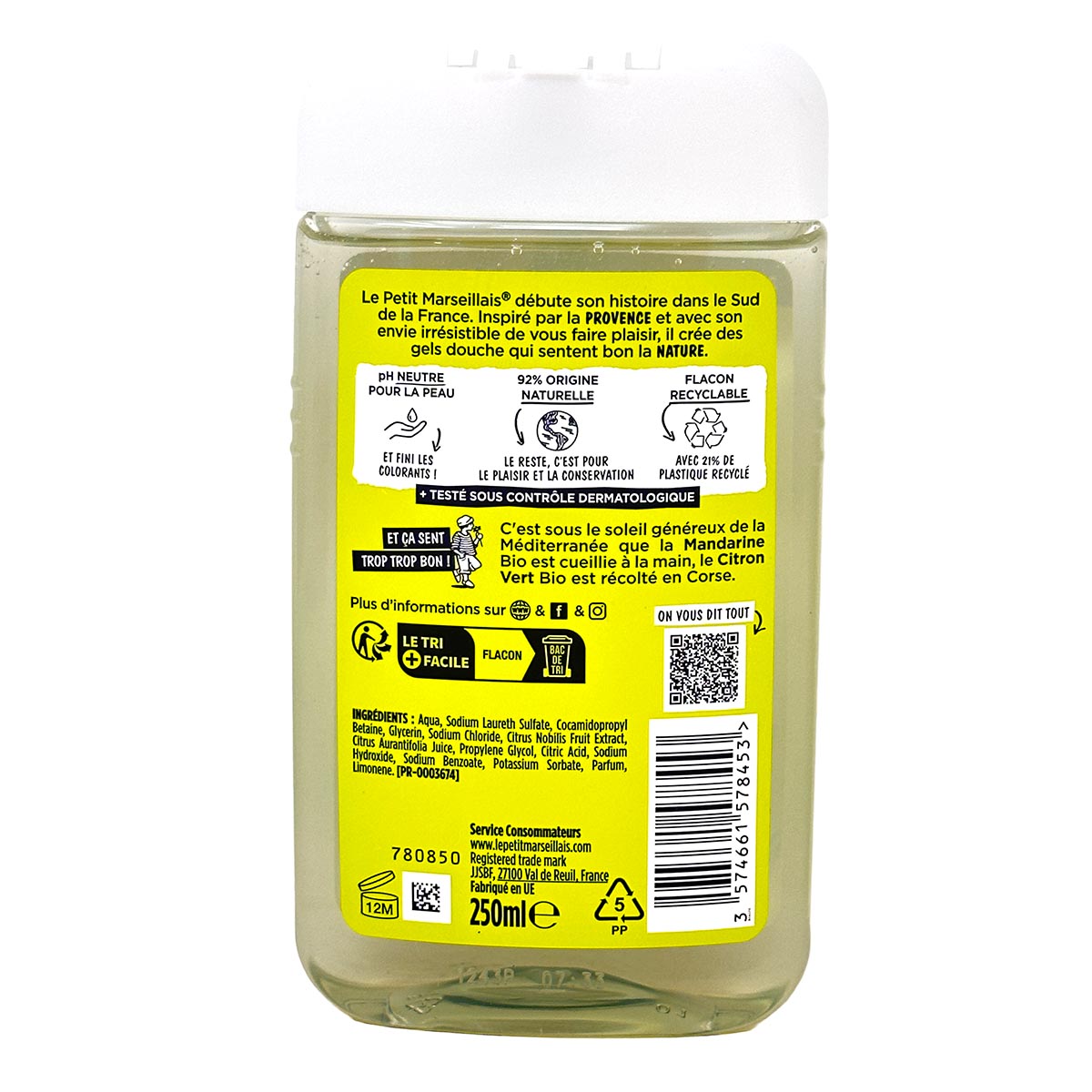 Le Petit Marseillais Duschgel mit Mandarine und Limette 3x250 ml aus Frankreich