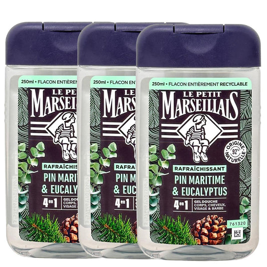 Le Petit Marseillais  Duschgel mit Seekiefer und Eukalyptus 3x 250 ml