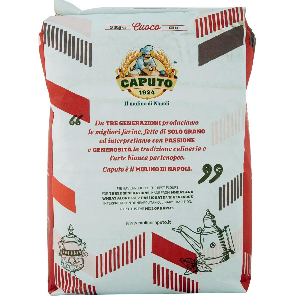 FARINA CAPUTO Mehl "Cuoco" Chef 5 kg - Ideales Weichweizenmehl Typ "00" für Pizza, Pasta und Gebäck