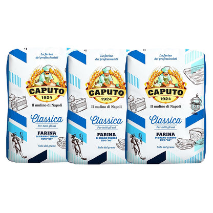 Italienisches Weichweizenmehl "Tipo 00" von Farina Caputo - Perfekt für Pizza, Pasta und Gebäck - 3 x 5 kg