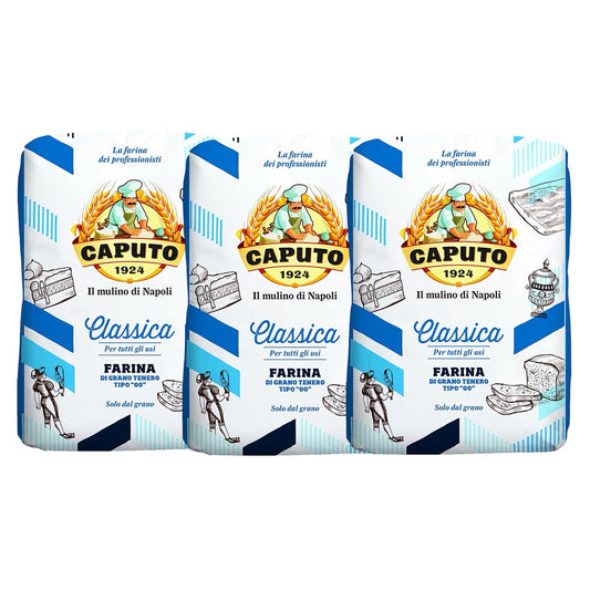 Italienisches Weichweizenmehl "Tipo 00" von Farina Caputo - Perfekt für Pizza, Pasta und Gebäck - 3 x 5 kg