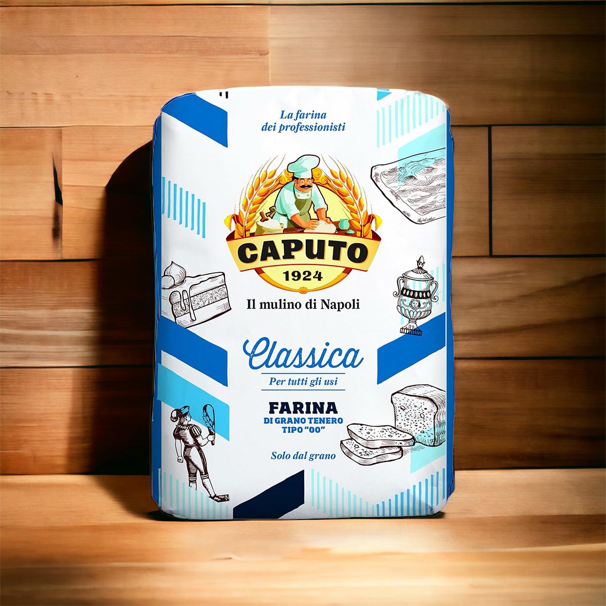 Italienisches Weichweizenmehl "Tipo 00" von Farina Caputo - Perfekt für Pizza, Pasta und Gebäck - 3 x 5 kg