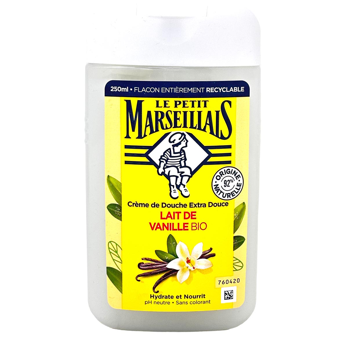Le Petit Marseillais Duschgel Vanillemilch, 250 ml – Sanfte Pflege mit Lait de Vanille