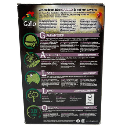 Genießen Sie Gallo Venere: Schwarzer Vollkornreis aus Italien - 500g